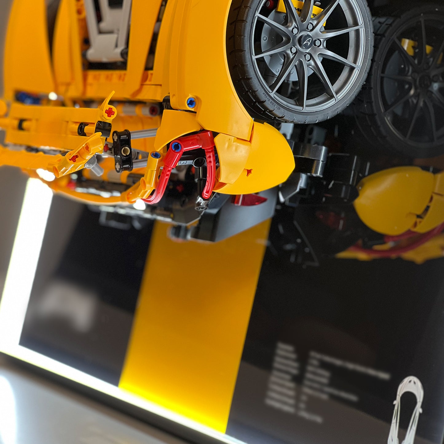 iLuane Display Wallboard for Lego Technic McLaren P1 Hypercar Building Set 42172 with LED Lights (No Car Included)