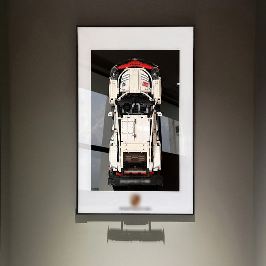 iLuane Display Wallboard for LEGO Technic Porsche 911 RSR 42096 (Only Display Wallboard)