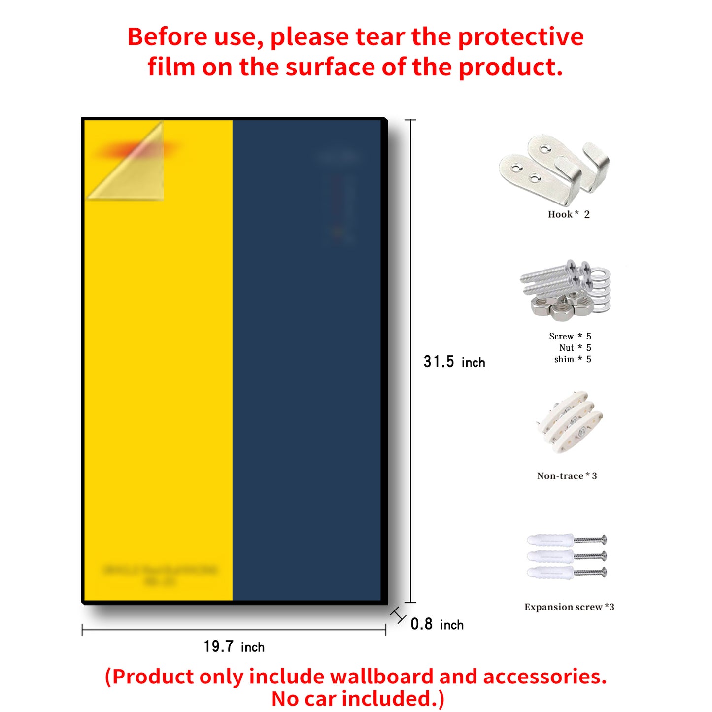 iLuane Display Wallboard for Lego Technic Racing RB20 Car 42206 (No Car Included)