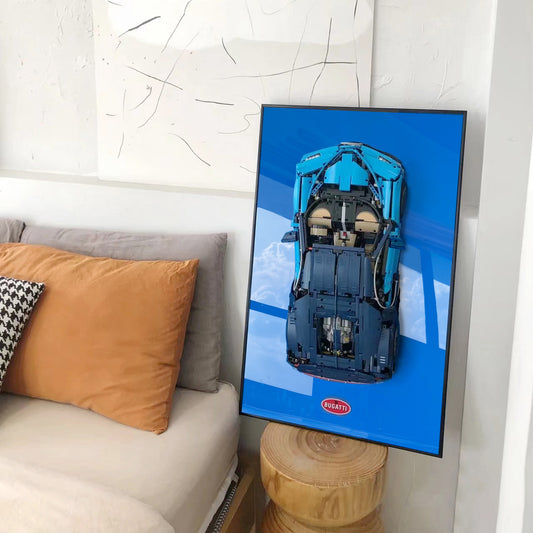 iLuane Display Wallboard for Lego Technic Bugatti Chiron 42083 Race Car (Only Display Wallboard)