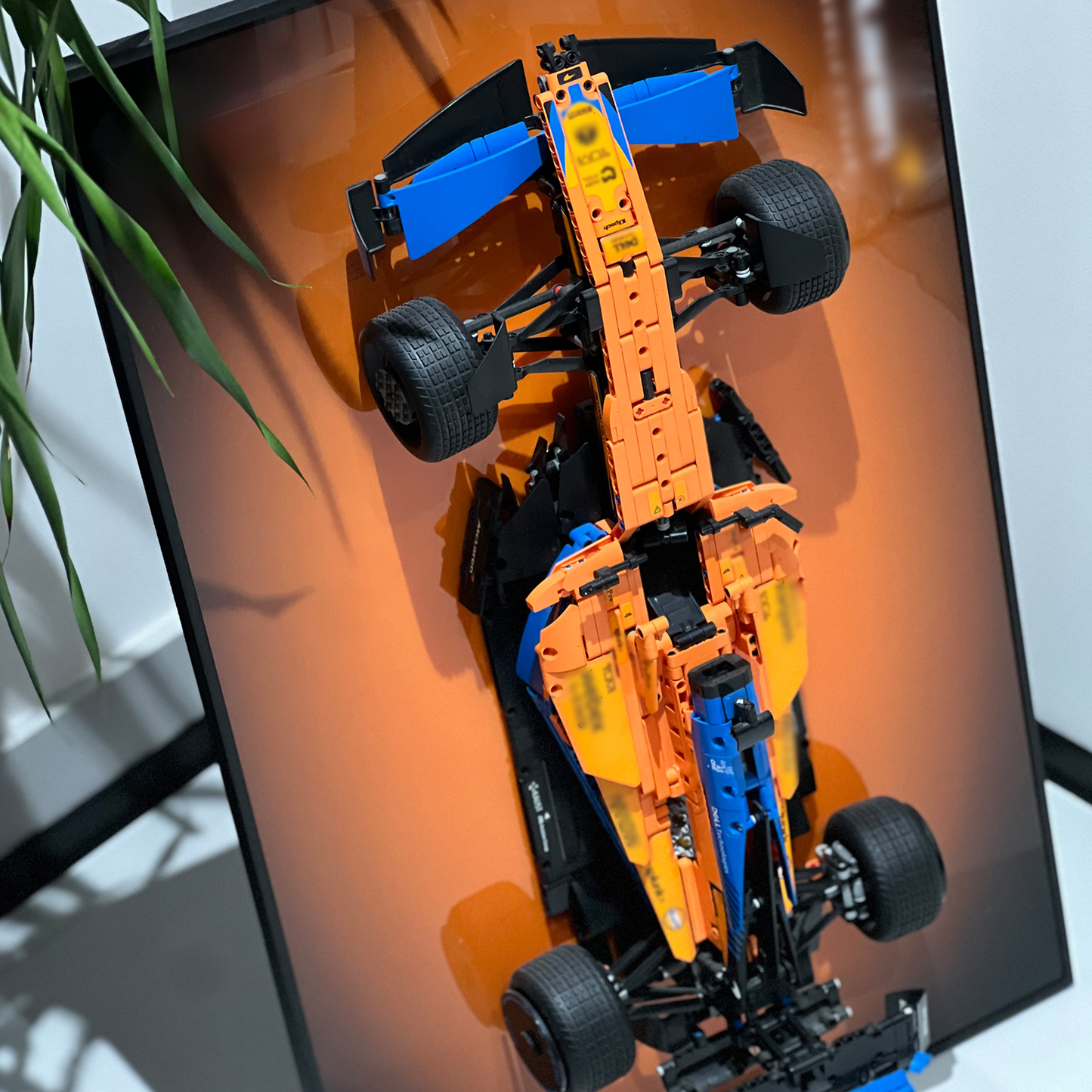 iLuane Display Wallboard for Lego 42141 Technic McLaren 2022 Replica Race Car Model Building Kit, Gradient Color (No Car Included)