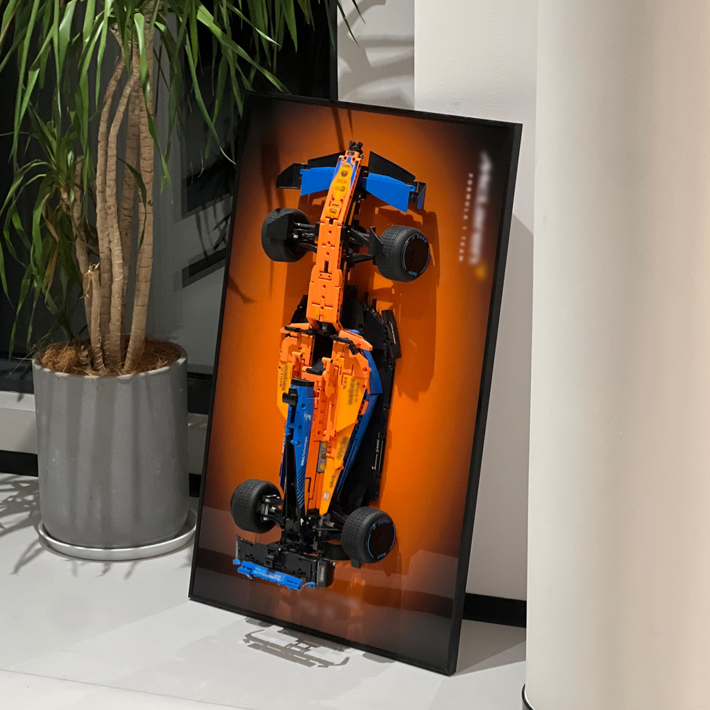 iLuane Display Wallboard for Lego 42141 Technic McLaren 2022 Replica Race Car Model Building Kit, Gradient Color (No Car Included)