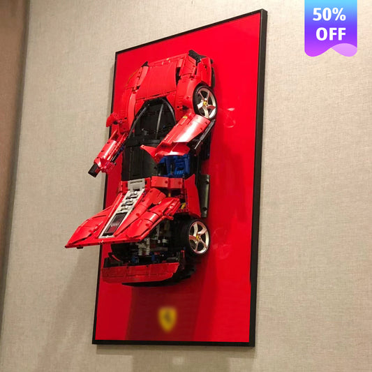 iLuane Display Wallboard for Lego Technic Ferrari Daytona SP3 42143 (Only Display Wallboard)