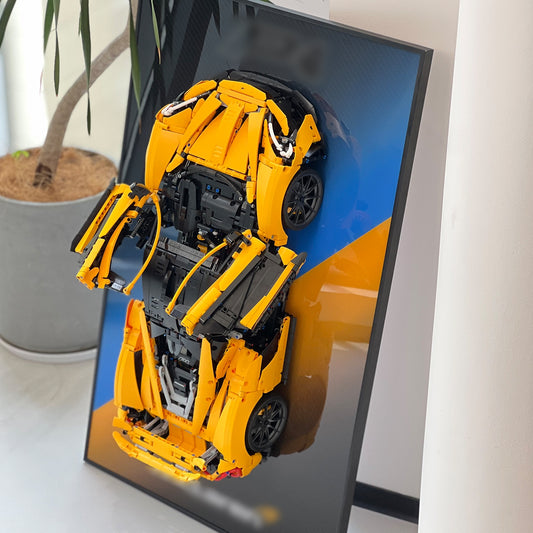 iLuane Display Wallboard for Lego Technic McLaren P1 42172 Gradient Colored  (Only Display Wallboard)