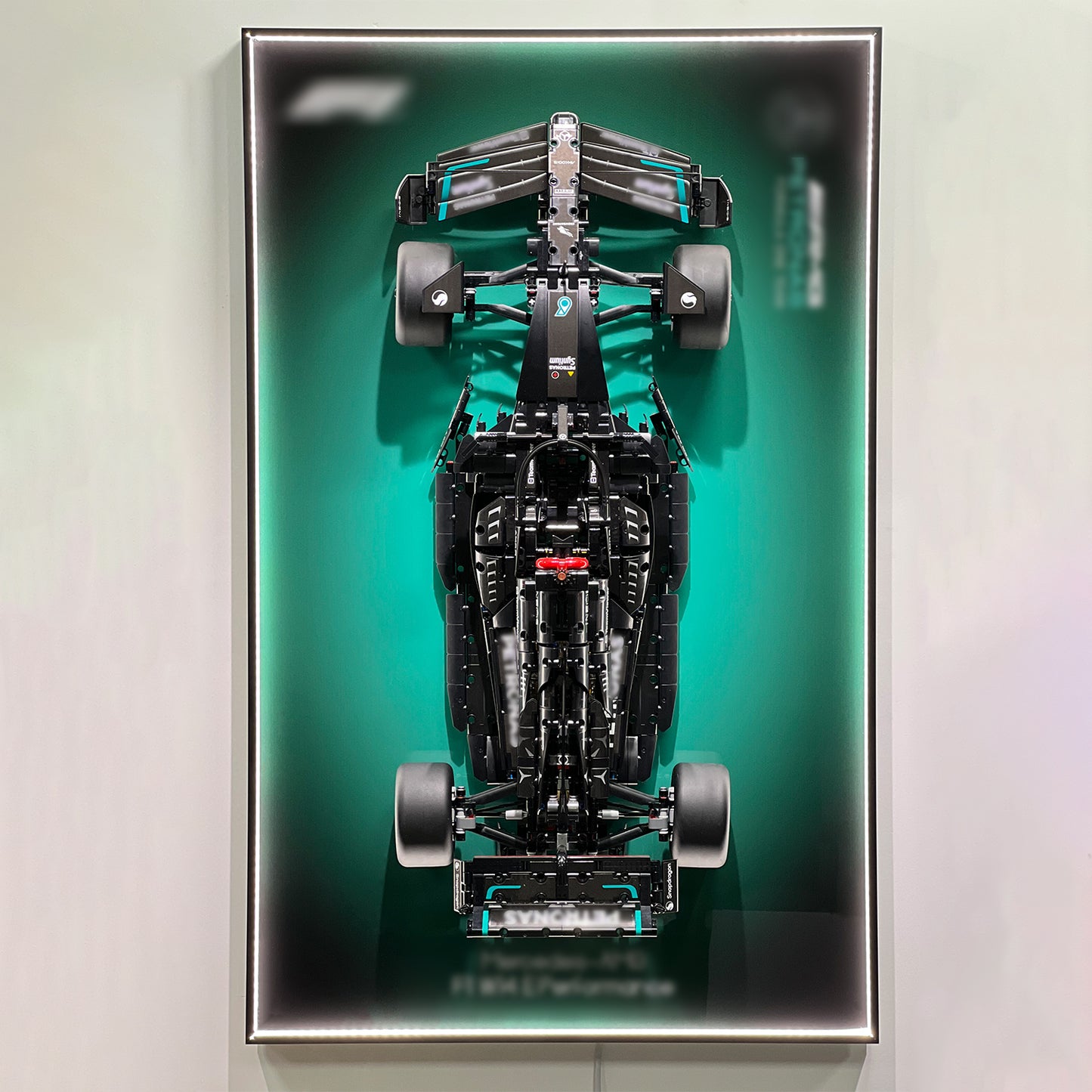 iLuane Display Wallboard for Lego Technic Mercedes-AMG F1 Race Car 42171 with LED Lights, Adult Collectibles Lego Car Wall Mount, Great for Lego Lovers (Only Display Wallboard)