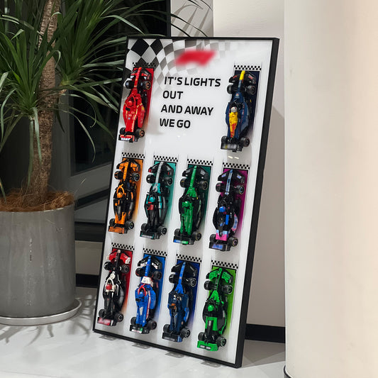 iLuane Display Wallboard for Lego Speed Champions Collector's Pack 66802, Display Frame for 10 Cars, Ideal for Adult Collectors, Home & Office Wall Mount, Style A(Cars Not Included)