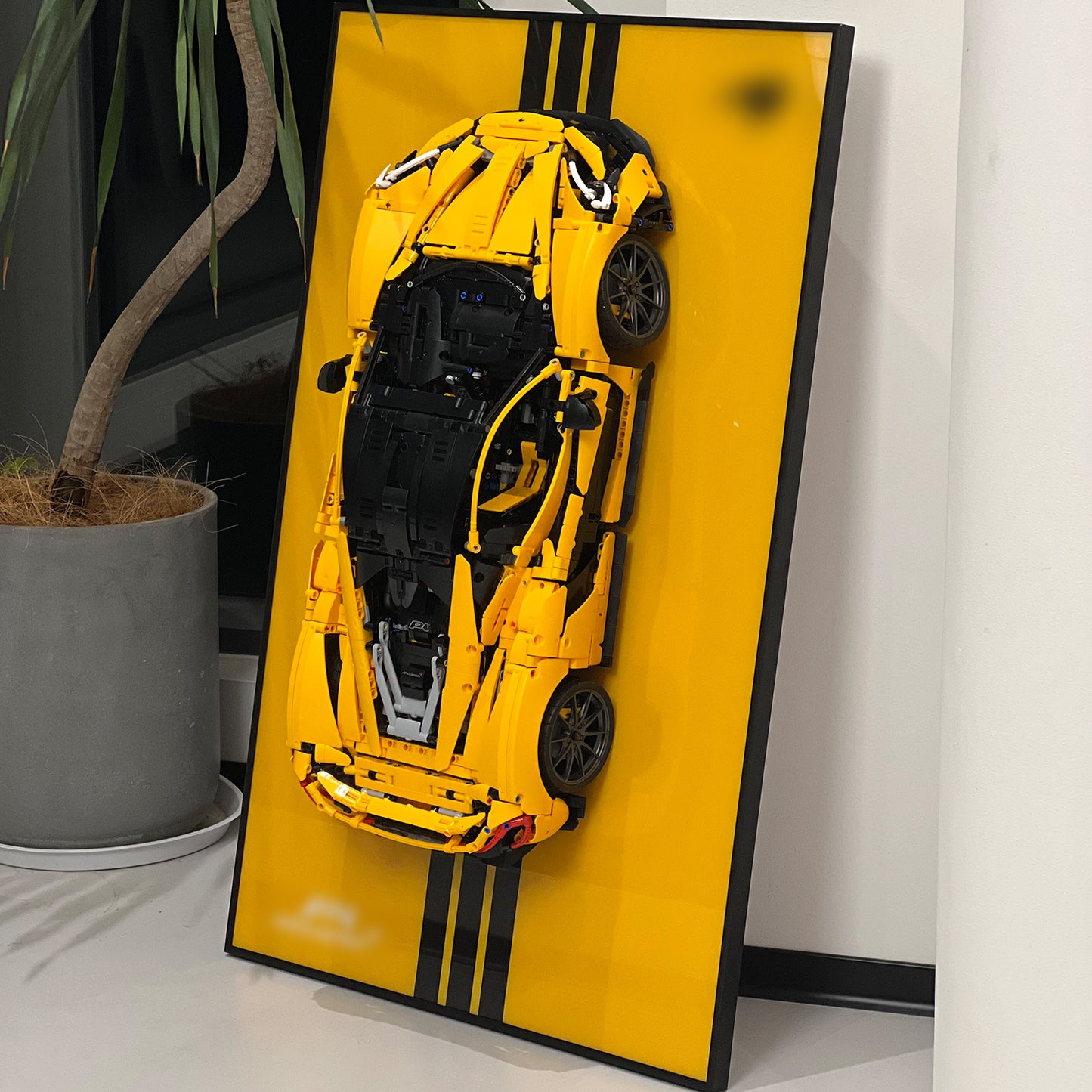 iLuane Display Wallboard for Lego Technic McLaren P1 42172 Pinstriped  (Only Display Wallboard)