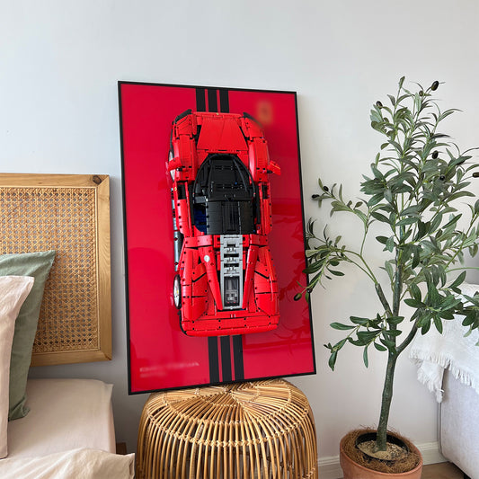 iLuane Display Wallboard for Lego Technic Daytona SP3 42143 (Only Display Wallboard)