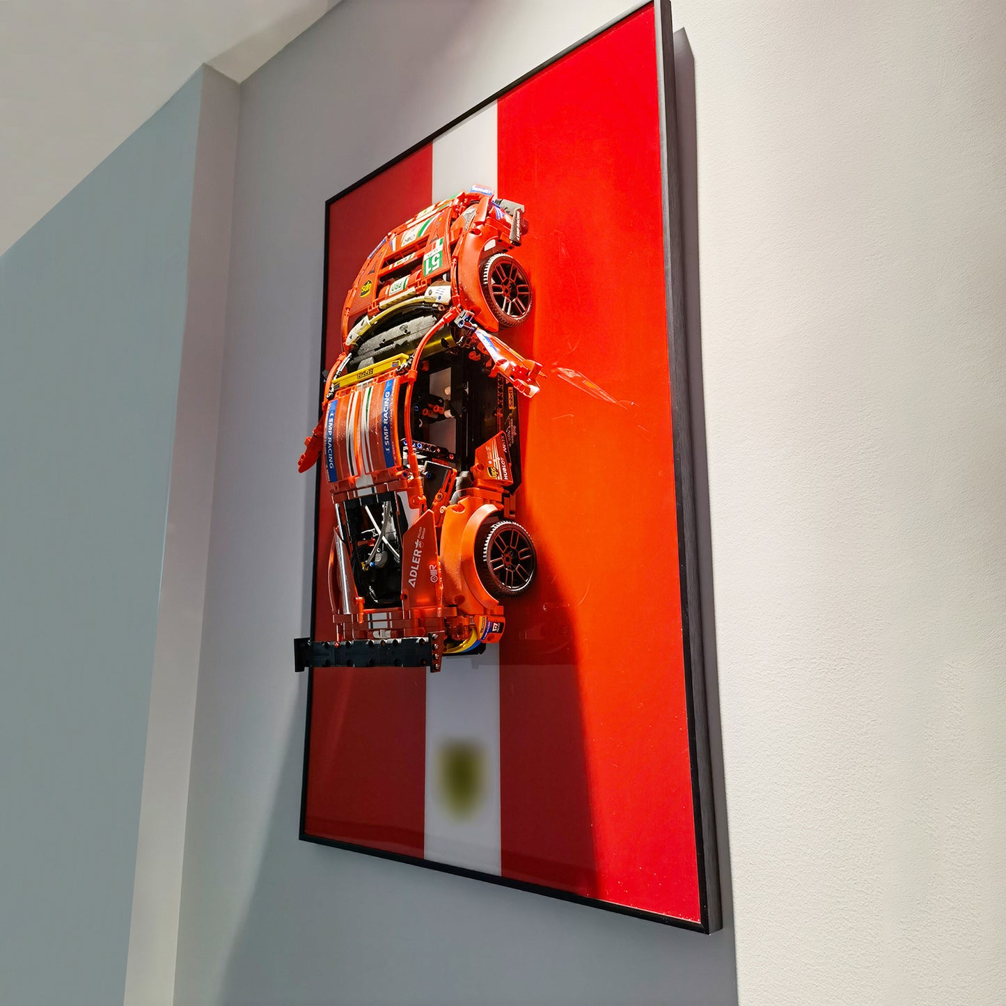 iLuane Display Wallboard for Lego Technic Ferrari 488 GTE 42125 (Only Display Wallboard)