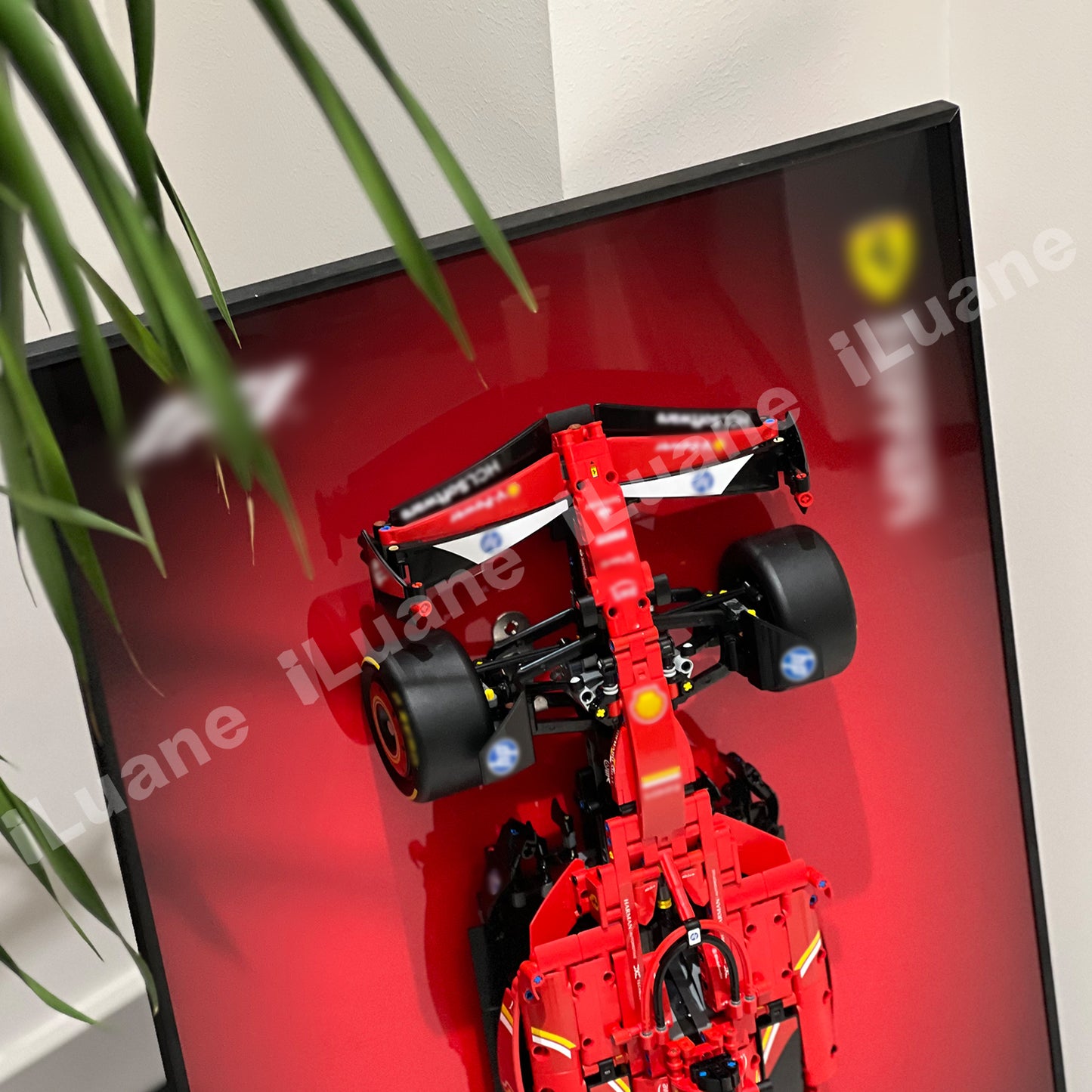 iLuane Display Wallboard for Lego Technic Ferrari SF-24 F1 Model Car Kit Building Set 42207, Adult Collectibles Wall Mount, Home or Office Décor, Gradient Color (No Car Included)