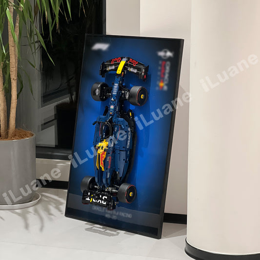 iLuane Display Wallboard for Lego Technic Oracle Red Bull Racing RB20 F1 Car 42206, Adult Collectibles Wall Mount, Home or Office Décor, Gradient Color (No Car Included)