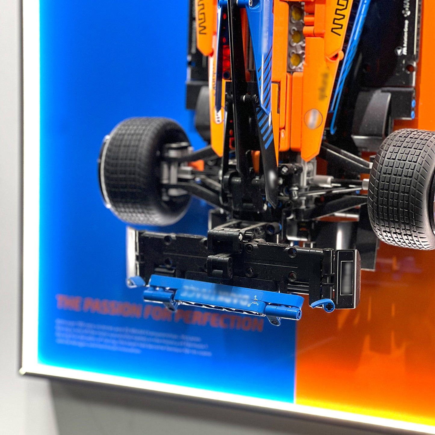 iLuane Display Wallboard for Lego Technic McLaren Formula 1 Race Car 42141 with LED Lights (No Car Included)