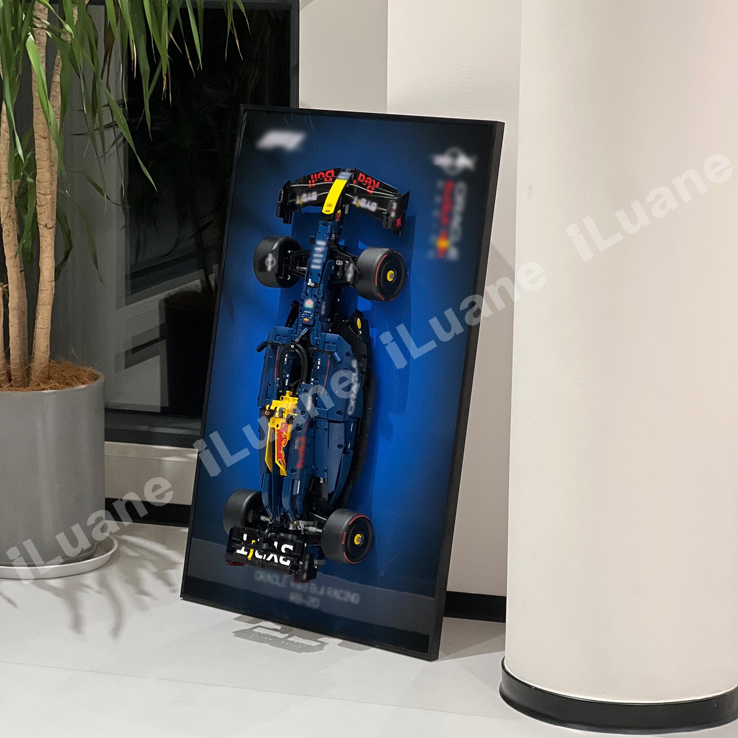 iLuane Display Wallboard for Lego Technic Oracle Red Bull Racing RB20 F1 Car 42206, Adult Collectibles Wall Mount, Home or Office Décor, Gradient Color (No Car Included)