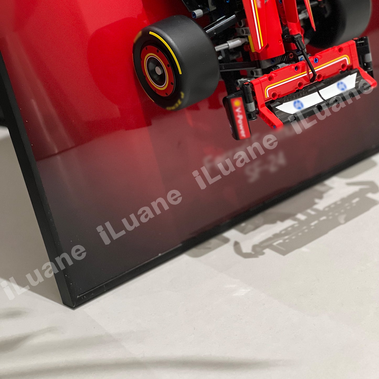 iLuane Display Wallboard for Lego Technic Ferrari SF-24 F1 Model Car Kit Building Set 42207, Adult Collectibles Wall Mount, Home or Office Décor, Gradient Color (No Car Included)