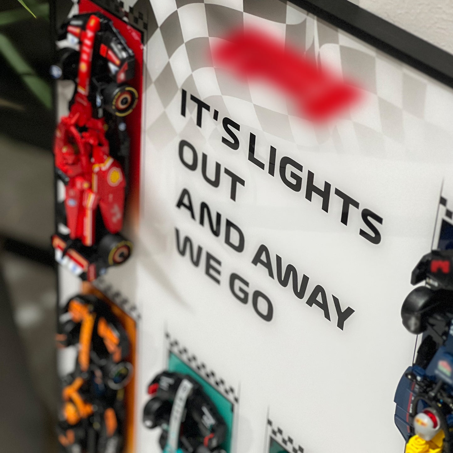 iLuane Display Wallboard for Lego Speed Champions Collector's Pack 66802, Display Frame for 10 Cars, Ideal for Adult Collectors, Home & Office Wall Mount, Style A(Cars Not Included)