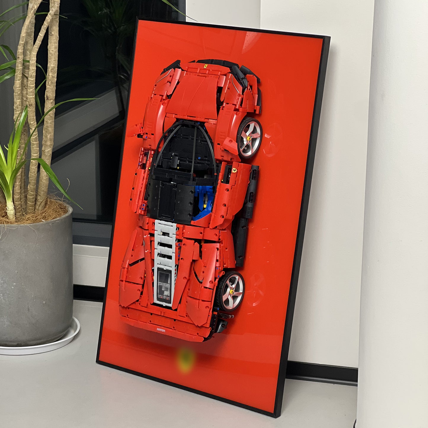 iLuane Display Wallboard for Lego Technic Ferrari Daytona SP3 42143 (Only Display Wallboard)