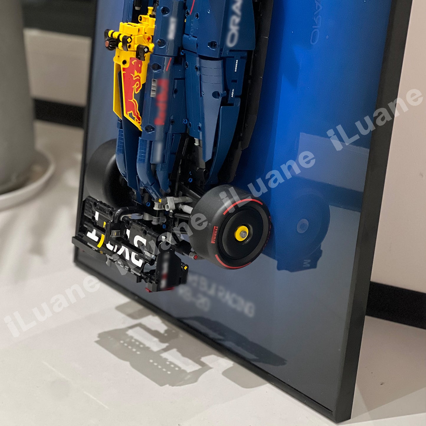 iLuane Display Wallboard for Lego Technic Oracle Red Bull Racing RB20 F1 Car 42206, Adult Collectibles Wall Mount, Home or Office Décor, Gradient Color (No Car Included)