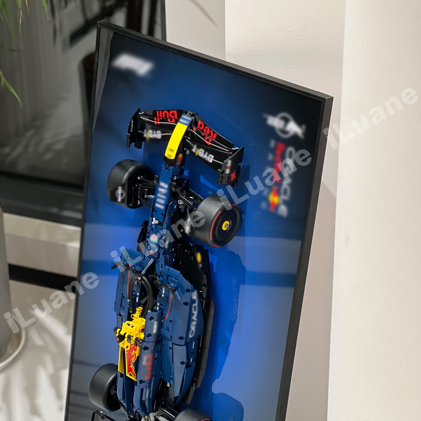 iLuane Display Wallboard for Lego Technic Oracle Red Bull Racing RB20 F1 Car 42206, Adult Collectibles Wall Mount, Home or Office Décor, Gradient Color (No Car Included)