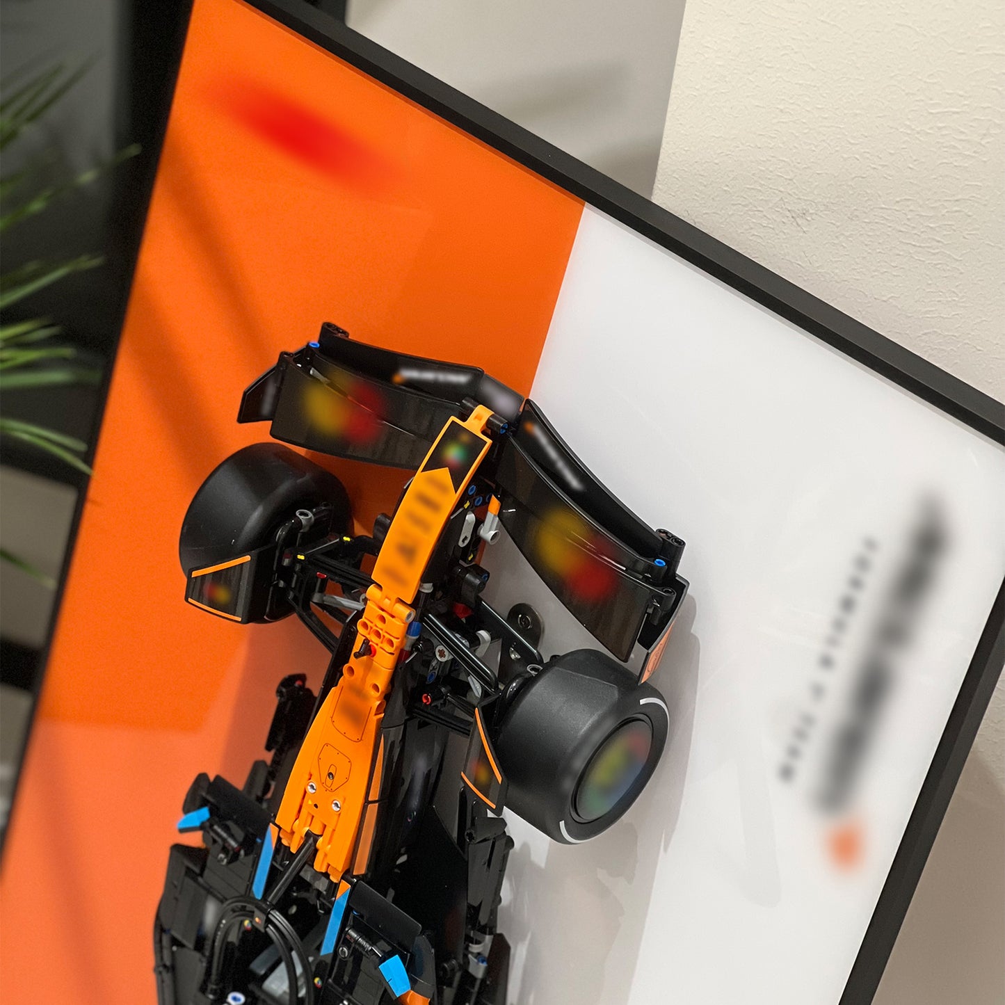 iLuane Display Wallboard for LEGO Technic McLaren MCL39 42228 Race Car Model Kit, Adult Collectibles Wall Mount, Room or Office Decor for Men & Women, Two-Tone (No Car Included)