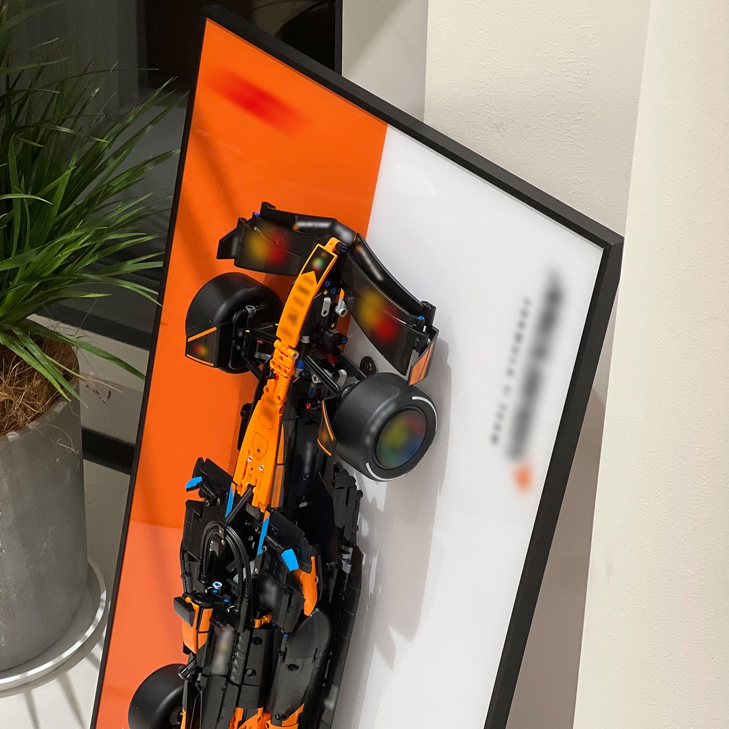 iLuane Display Wallboard for LEGO Technic McLaren MCL39 42228 Race Car Model Kit, Adult Collectibles Wall Mount, Room or Office Decor for Men & Women, Two-Tone (No Car Included)