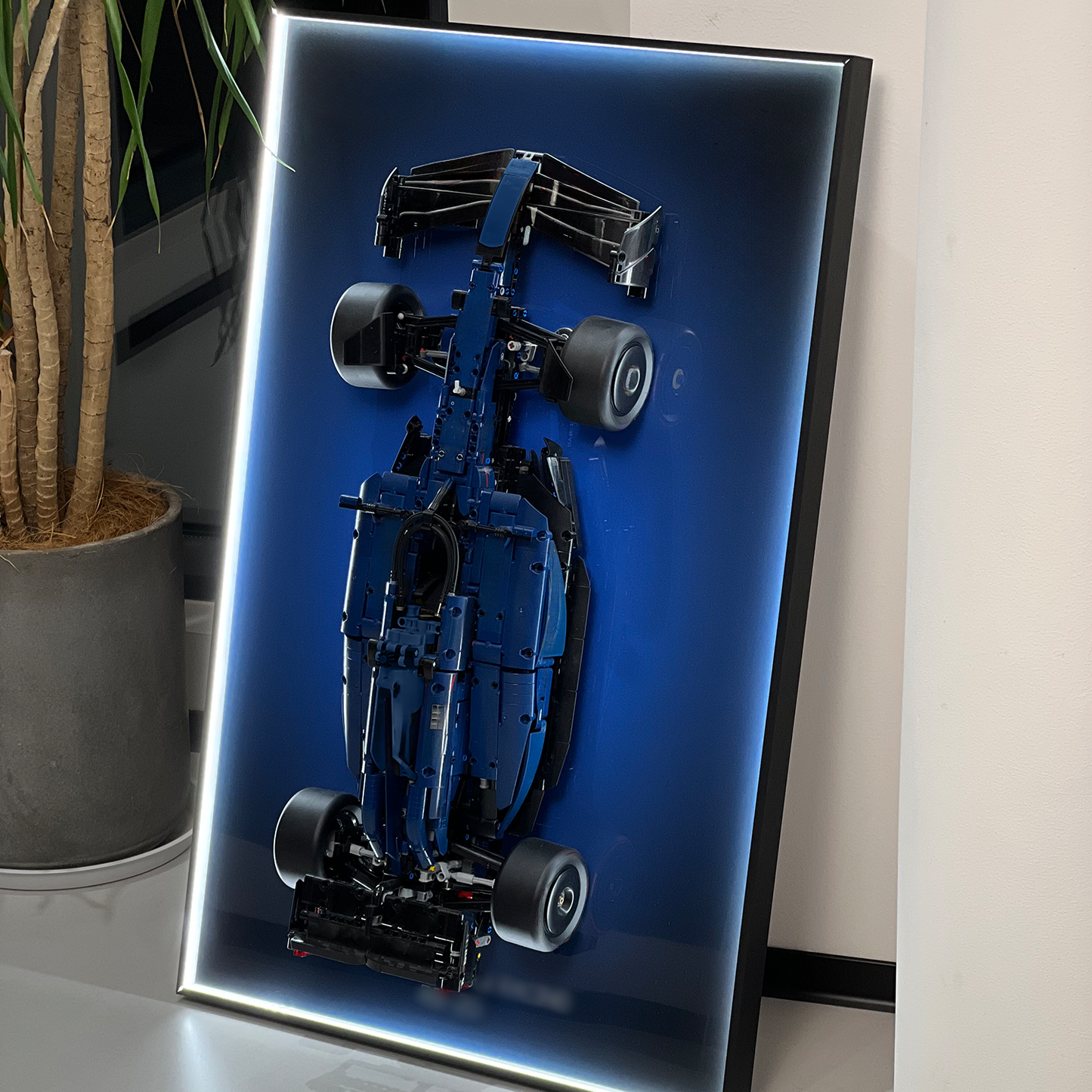 iLuane Display Wallboard for Lego Technic Racing RB20 Car 42206 with LED Lights (No Car Included)