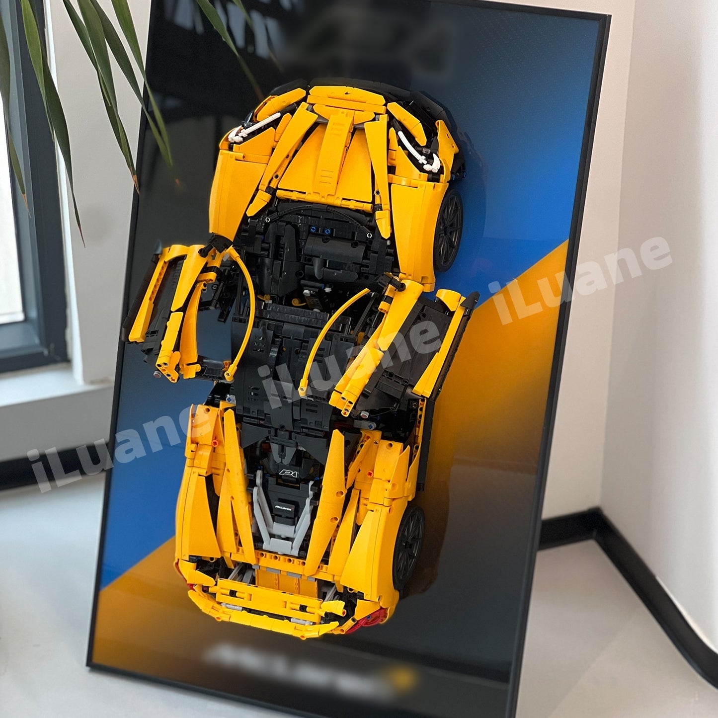 iLuane Display Wallboard for Lego Technic McLaren P1 42172 Gradient Colored  (Only Display Wallboard)