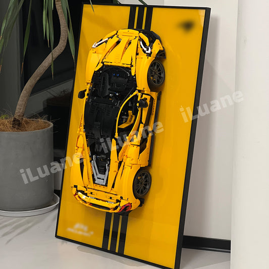 iLuane Display Wallboard for Lego Technic McLaren P1 42172 Pinstriped  (Only Display Wallboard)