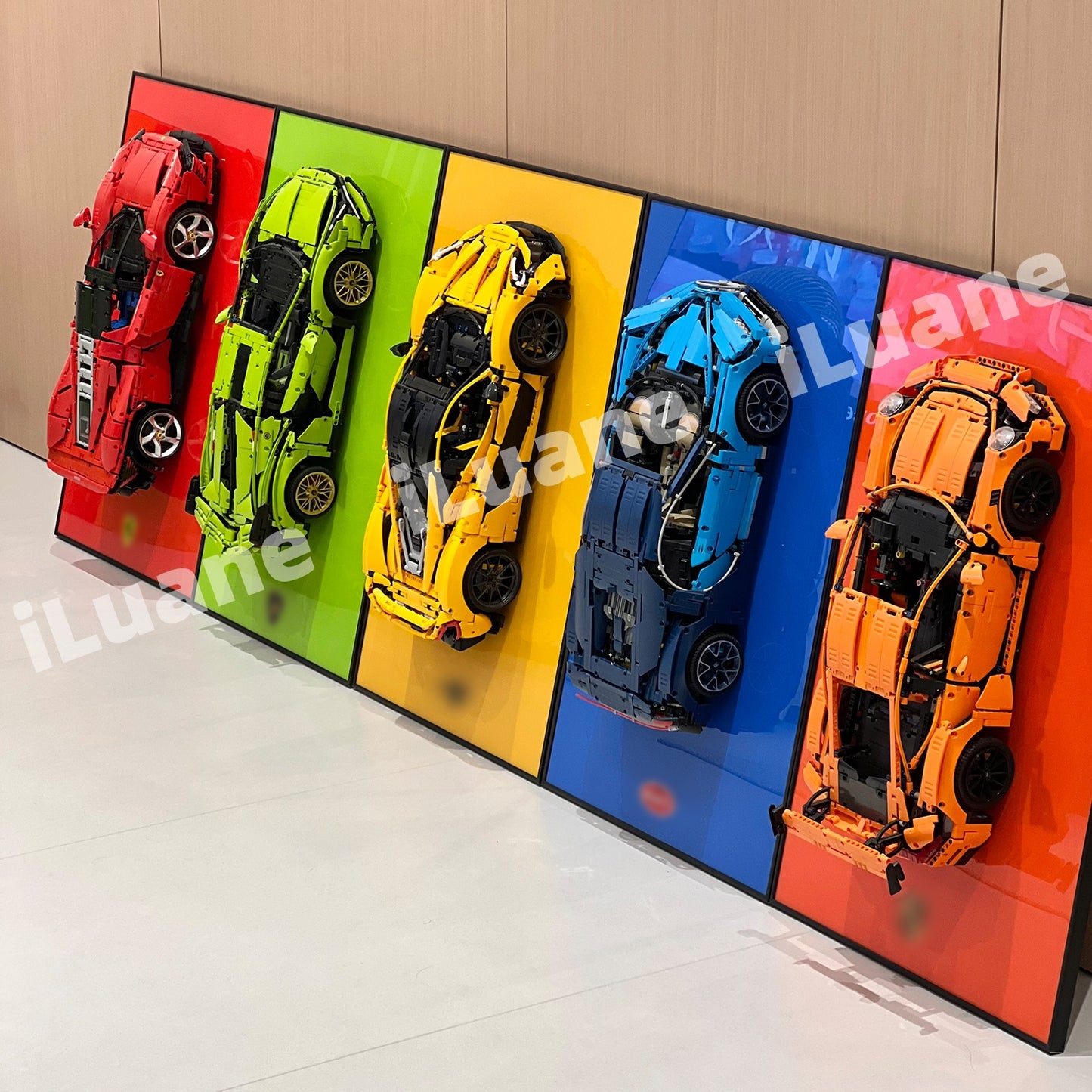 iLuane Display Wallboard for Lego Technic McLaren P1 42172 Solid Colored  (Only Display Wallboard)