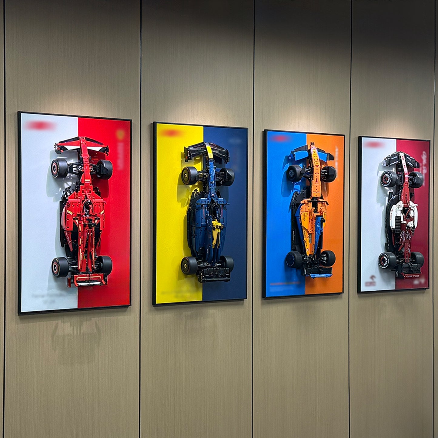 iLuane Display Wallboard for LEGO Technic McLaren MCL39 42228 Race Car Model Kit, Adult Collectibles Wall Mount, Room or Office Decor for Men & Women, Two-Tone (No Car Included)