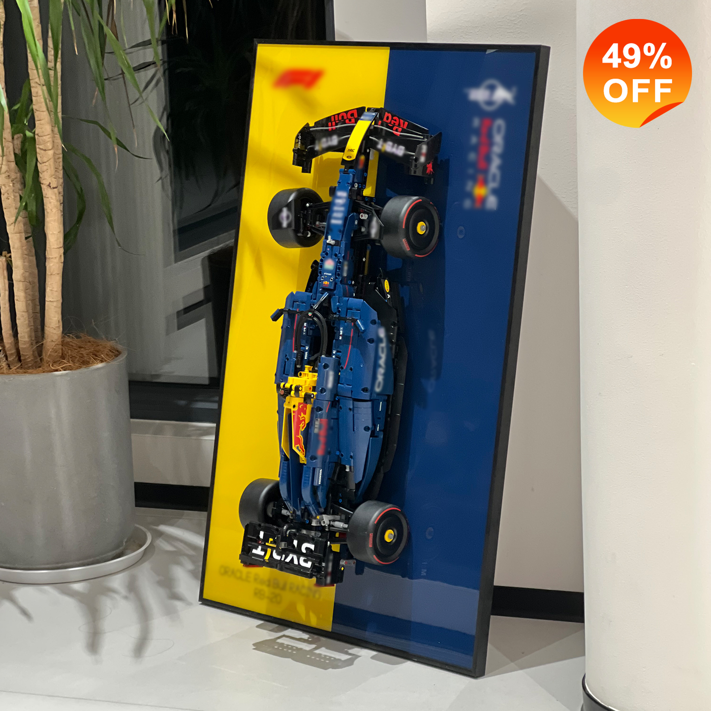 iLuane Display Wallboard for Lego Technic Oracle Red Bull Racing RB20 F1 Car 42206 (No Car Included)