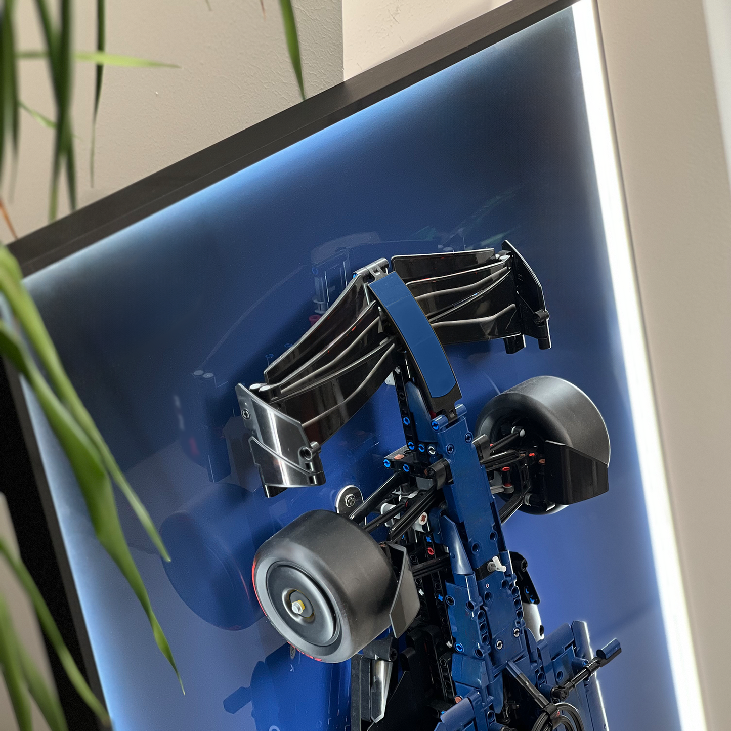 iLuane Display Wallboard for Lego Technic Racing RB20 Car 42206 with LED Lights (No Car Included)