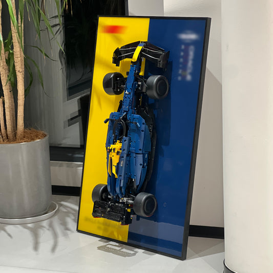 iLuane Display Wallboard for Lego Technic Racing RB20 Car 42206 (No Car Included)