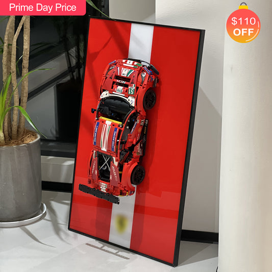 iLuane Display Wallboard for Lego Technic 488 GTE 42125 (Only Display Wallboard)
