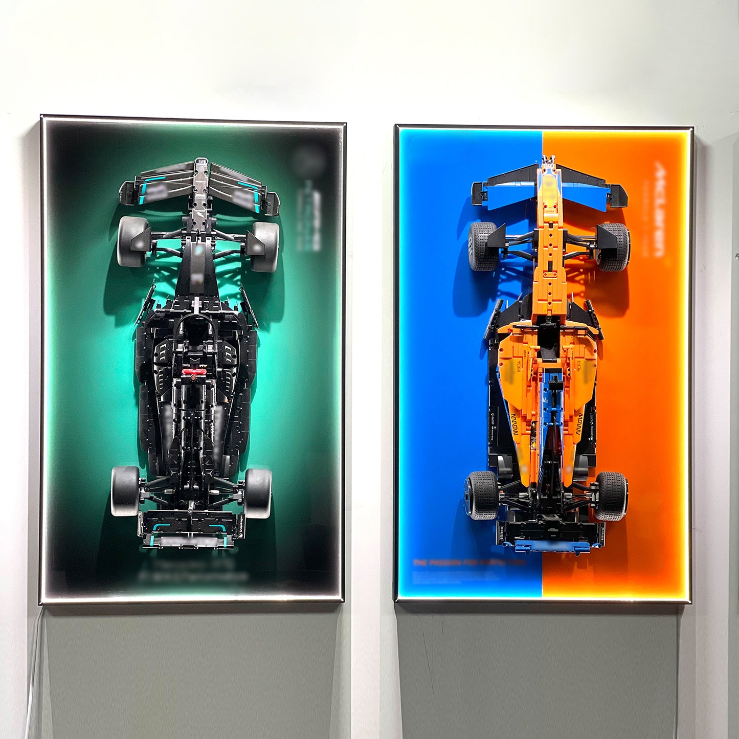 iLuane Display Wallboard for Lego Technic McLaren Formula 1 Race Car 42141 with LED Lights (No Car Included)
