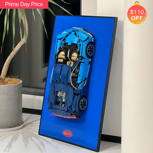 iLuane Display Wallboard for Lego Technic Bugatti Chiron 42083 Race Car (Only Display Wallboard)