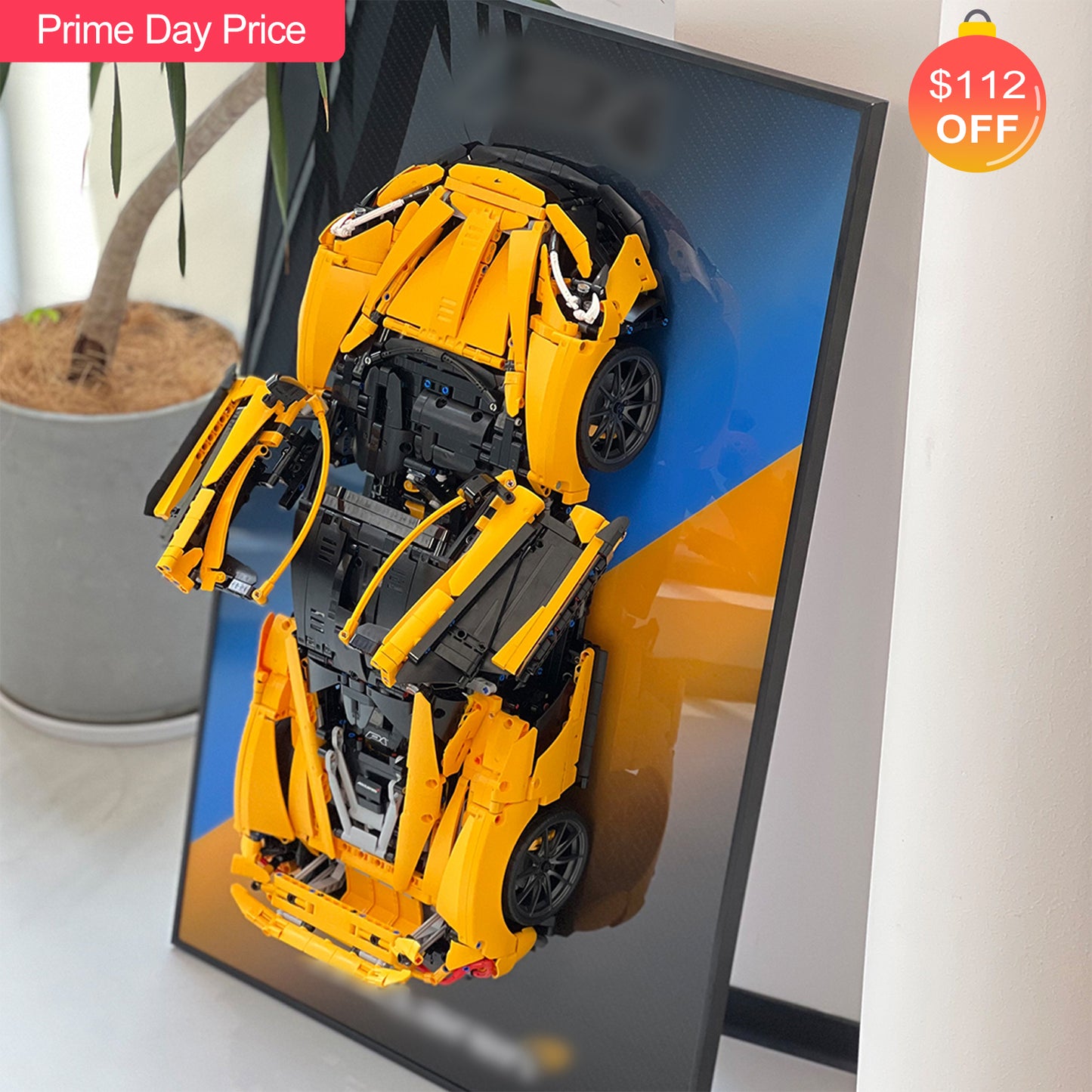 iLuane Display Wallboard for Lego Technic McLaren P1 42172 Gradient Colored  (Only Display Wallboard)