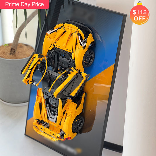 iLuane Display Wallboard for Lego Technic McLaren P1 42172 Gradient Colored  (Only Display Wallboard)