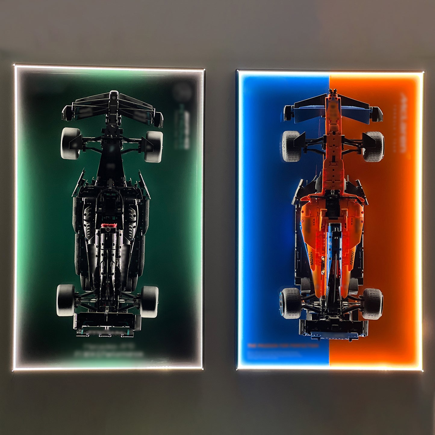 iLuane Display Wallboard for Lego Technic McLaren Formula 1 Race Car 42141 with LED Lights (No Car Included)