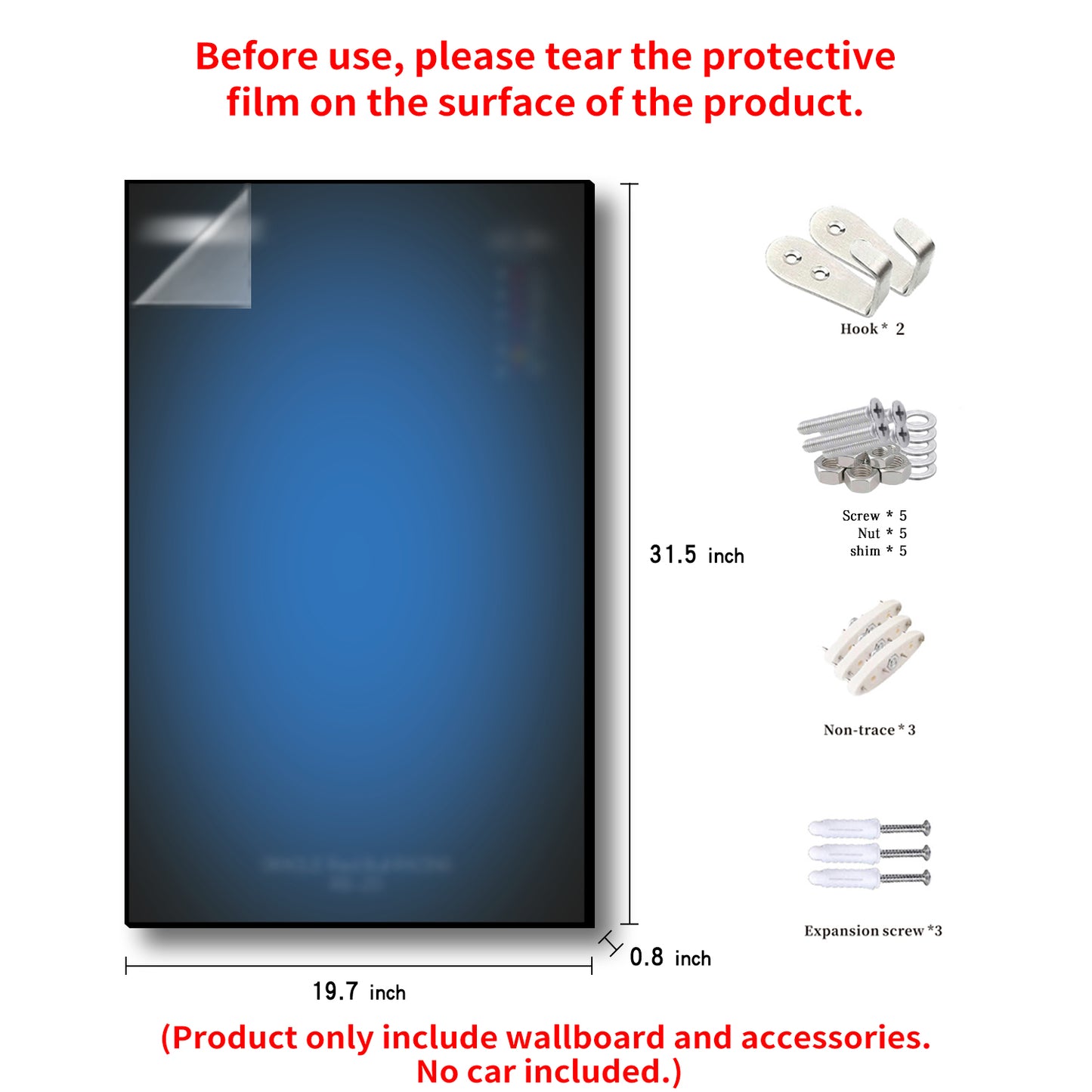 iLuane Display Wallboard for Lego Technic Racing RB20 Car 42206 (No Car Included)