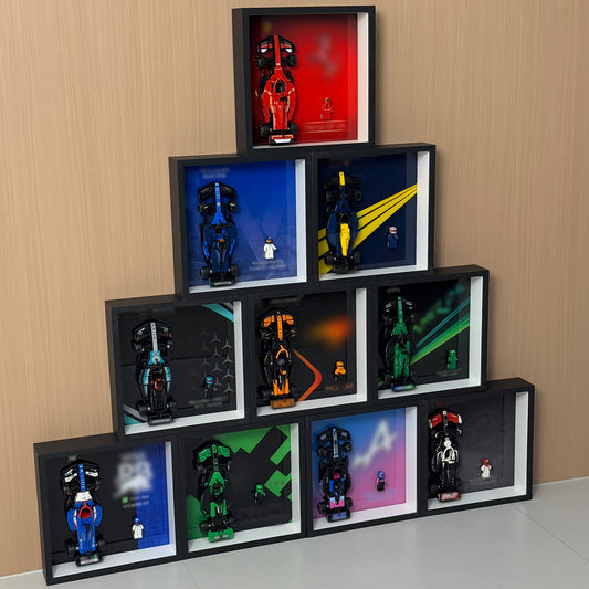 iLuane Display Wallboard for Lego Speed Champions Ultimate ollector's Pack 66802, Contains 10 Sets in 1, Adult Collectibles Wall Mount, Home or Office Décor (No Car Included)