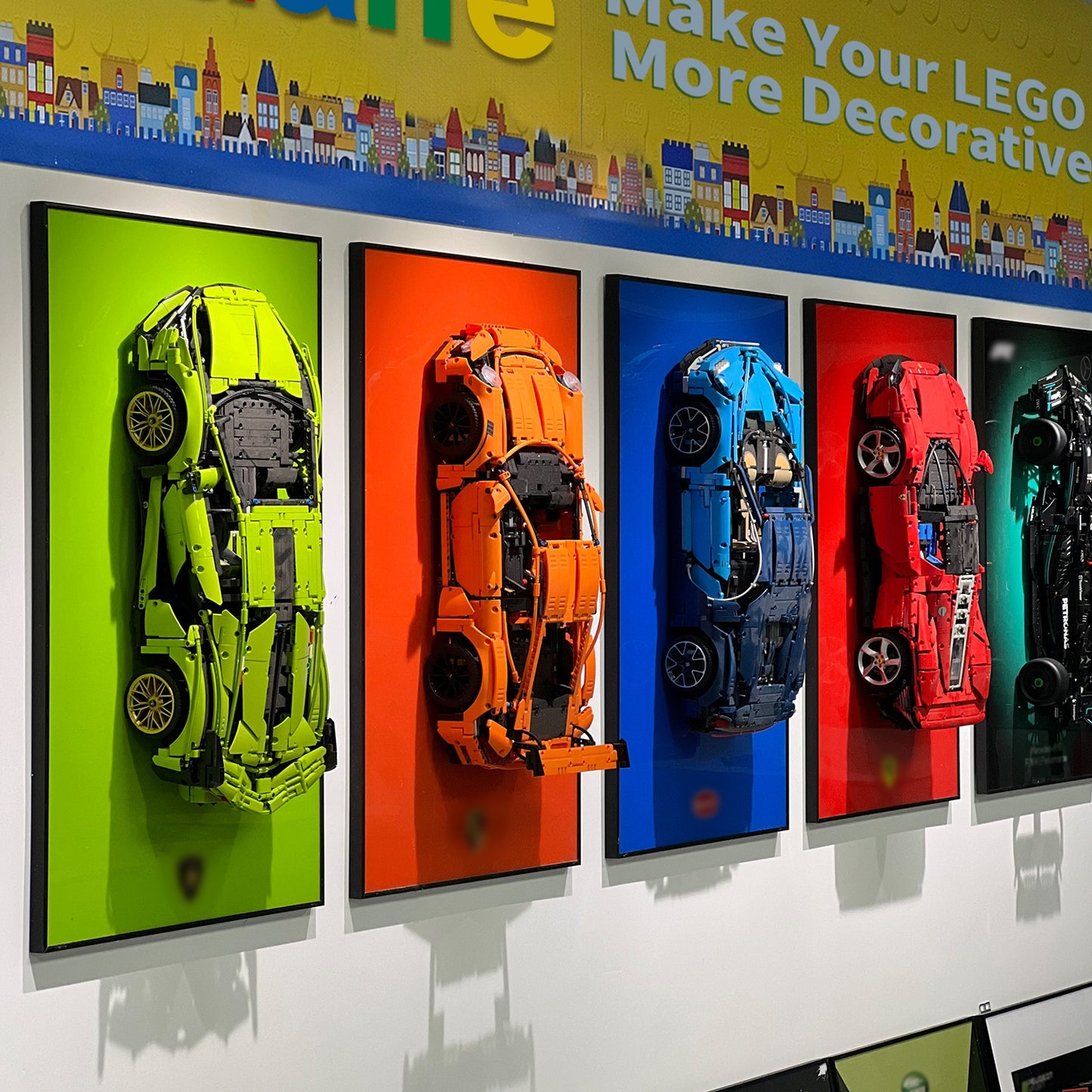 iLuane Display Wallboard for Lego Technic Bugatti Chiron 42083 Race Car (Only Display Wallboard)