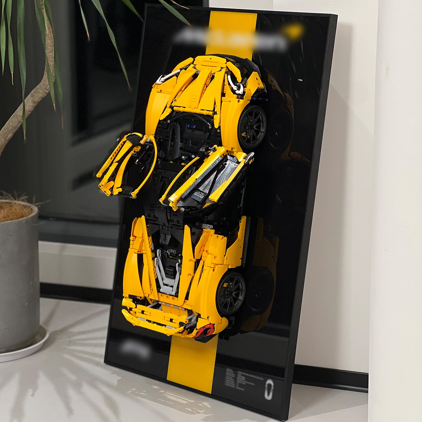 iLuane Display Wallboard for Lego Technic McLaren P1 42172 Coarse Striated  (Only Display Wallboard)