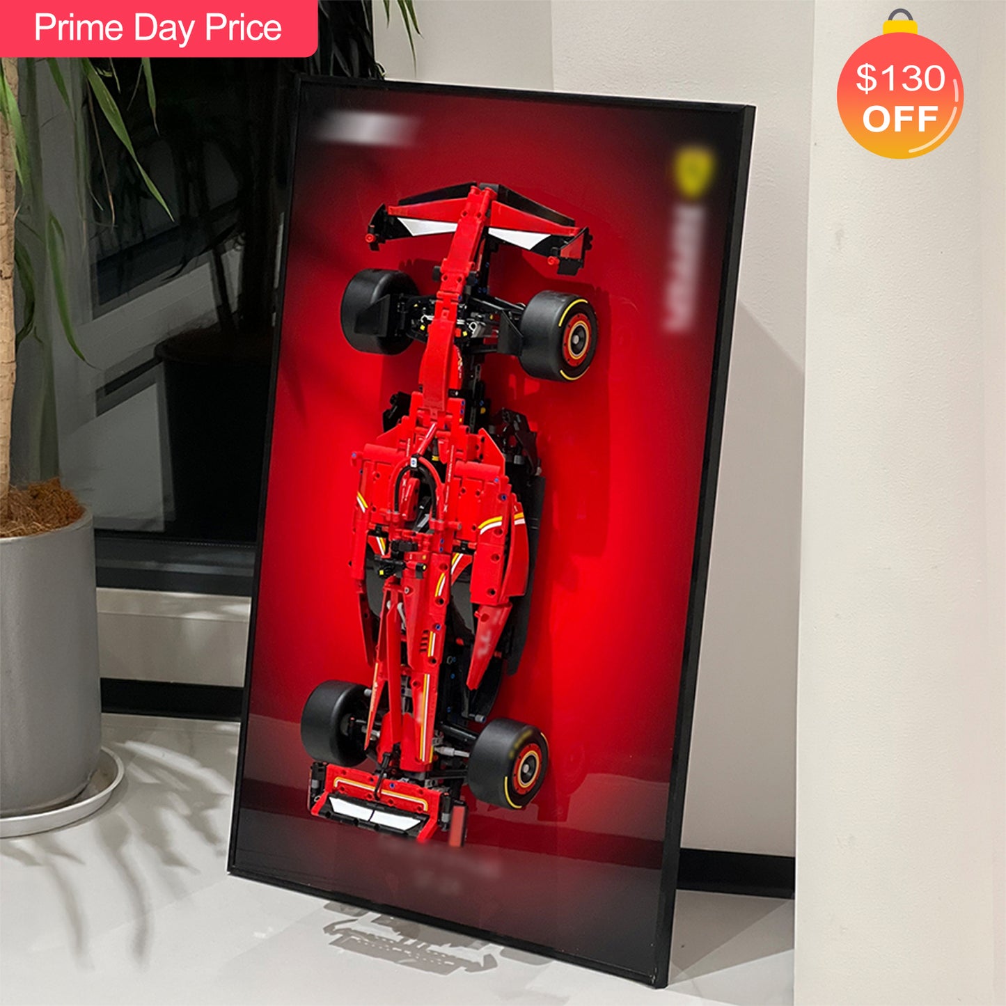 iLuane Display Wallboard for Lego Technic SF-24 Model Car Kit Building Set 42207 (No Car Included)