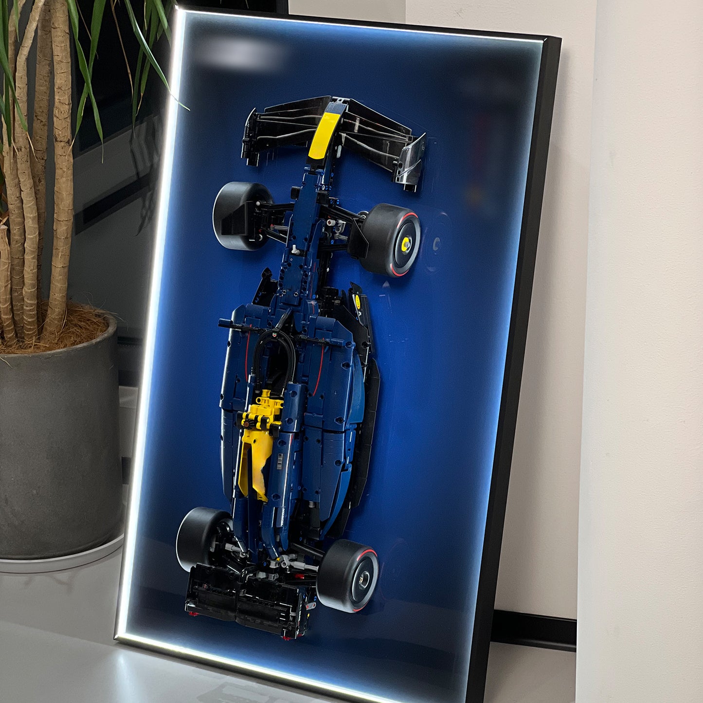 iLuane Display Wallboard for Lego Technic Racing RB20 Car 42206 with LED Lights (No Car Included)