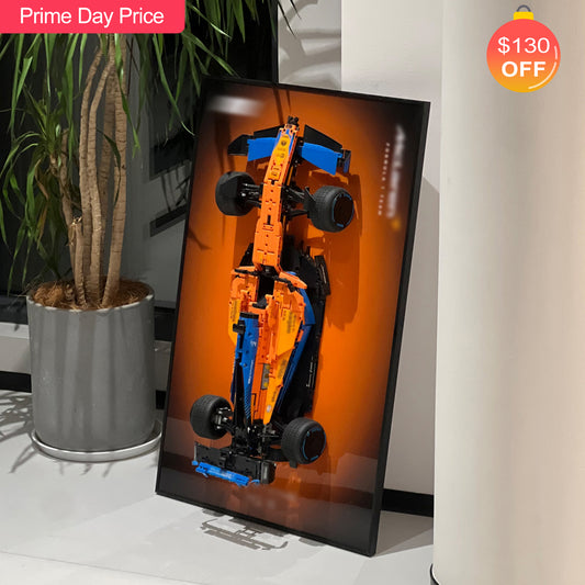 iLuane Display Wallboard for Lego 42141 Technic McLaren 2022 Replica Race Car Model Building Kit, Gradient Color (No Car Included)