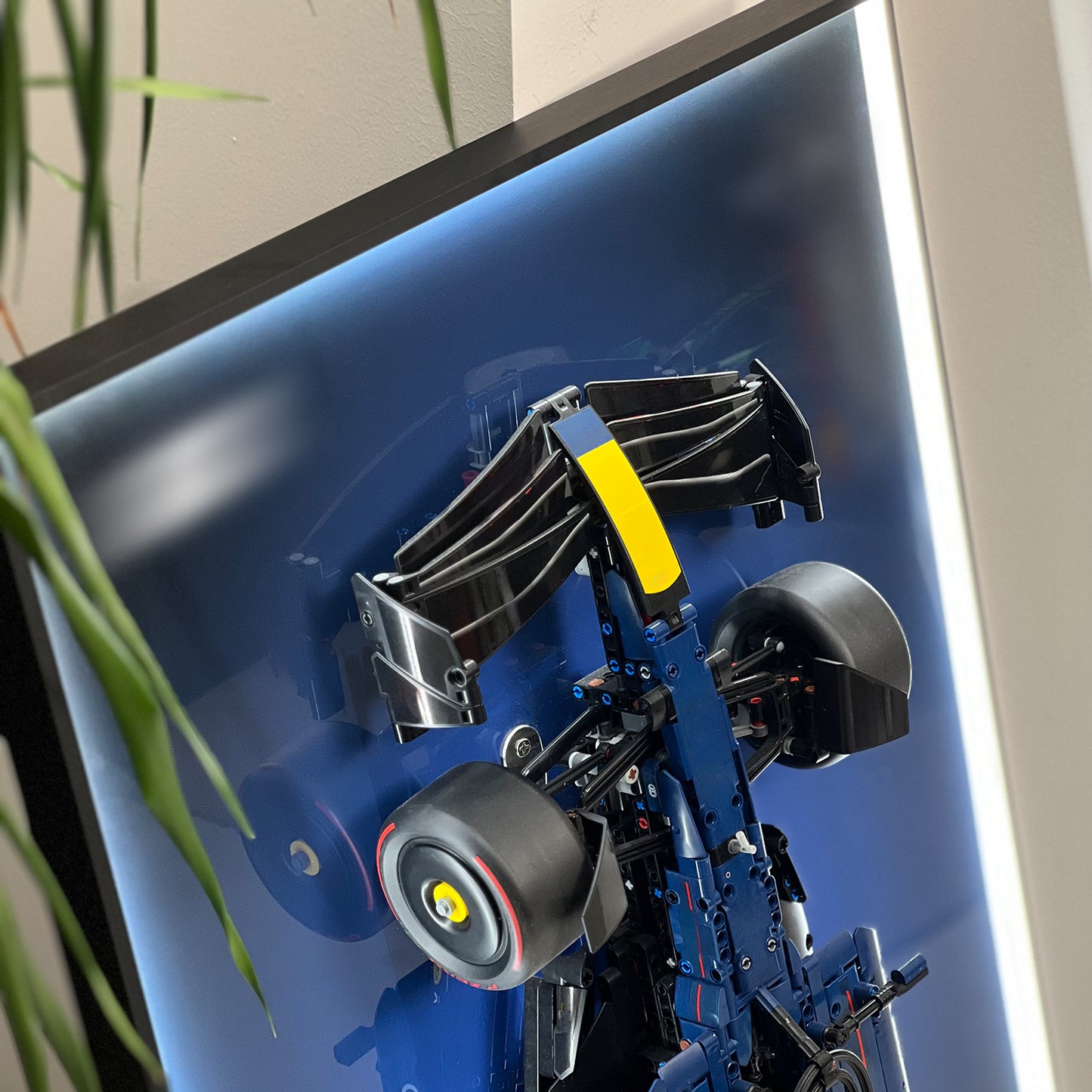 iLuane Display Wallboard for Lego Technic Racing RB20 Car 42206 with LED Lights (No Car Included)