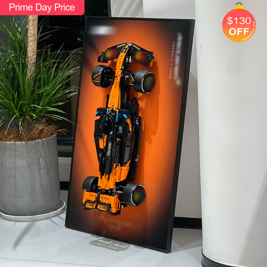 iLuane Display Wallboard for LEGO Technic McLaren MCL39 42228 Model Car Building Set, Adult Collectibles Wall Mount, Room or Office Decor for Men & Women, Gradient Color (No Car Included)