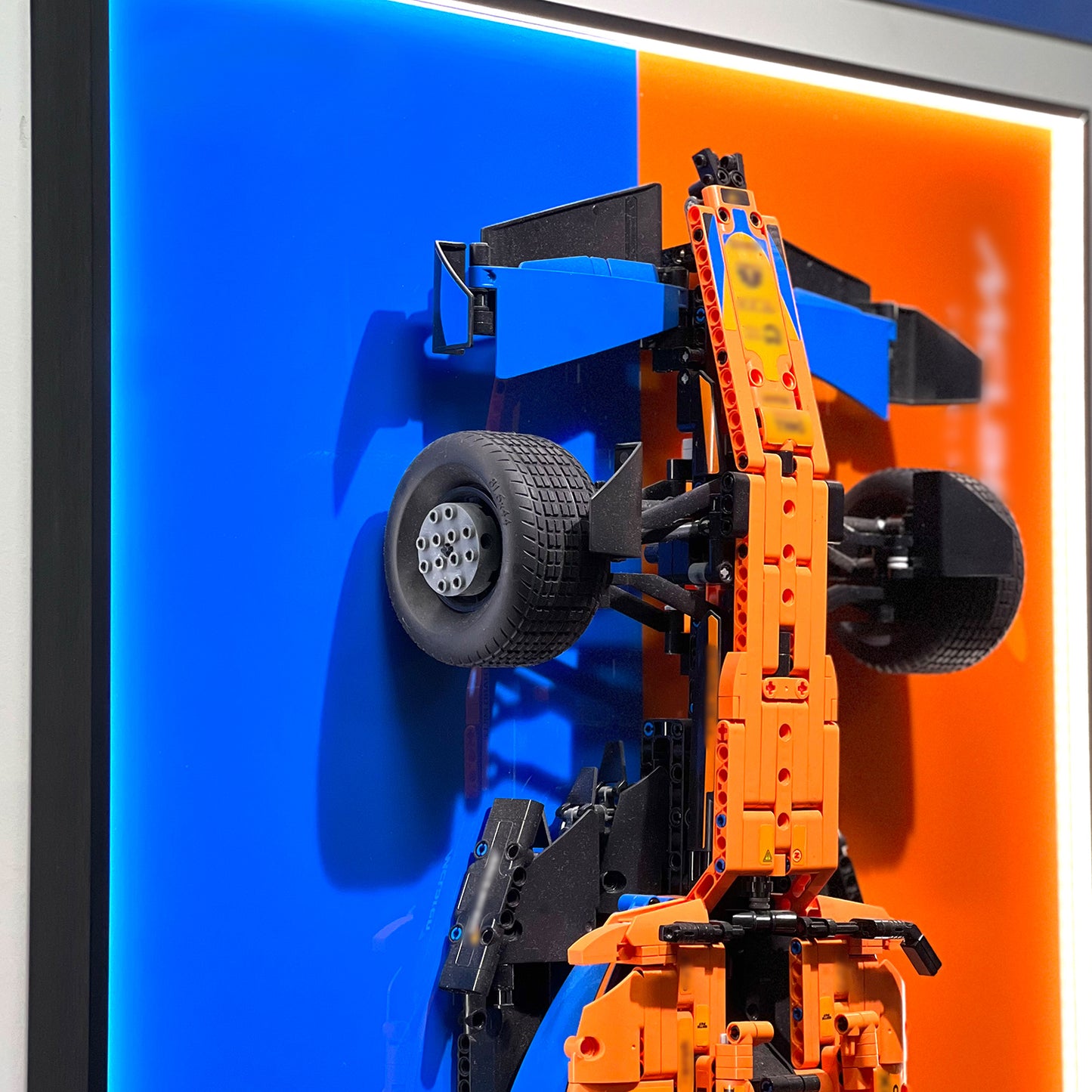 iLuane Display Wallboard for Lego Technic McLaren Formula 1 Race Car 42141 with LED Lights (No Car Included)