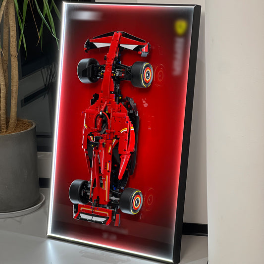 iLuane Display Wallboard for Lego Technic SF-24 Model Car Kit Building Set 42207 with LED Lights (No Car Included)