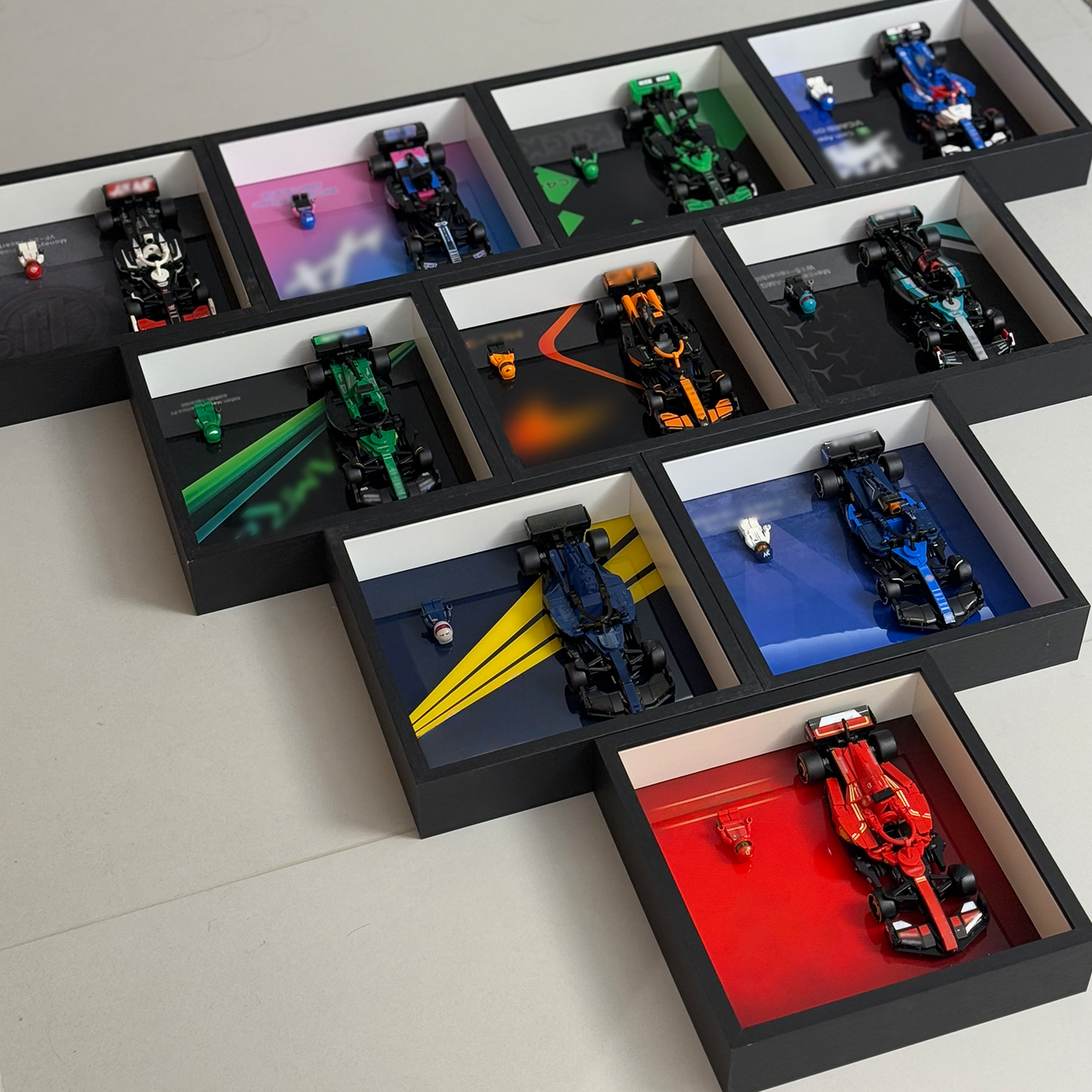 iLuane Display Wallboard for Lego Speed Champions Ultimate ollector's Pack 66802, Contains 10 Sets in 1, Adult Collectibles Wall Mount, Home or Office Décor (No Car Included)